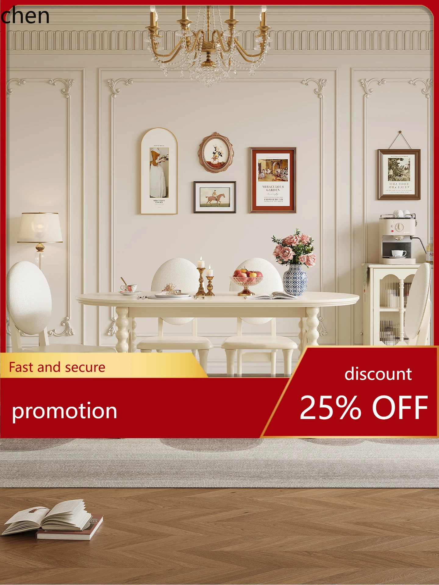 HT Cream Style Dining Table and Chair Set Restaurant Oval Dining Table Full Solid Wood 1.6M Dining Table
HT Cream Style Dining Table and Chair Set Restaurant Oval Dining Table Full Solid Wood 1.6M Dining Table