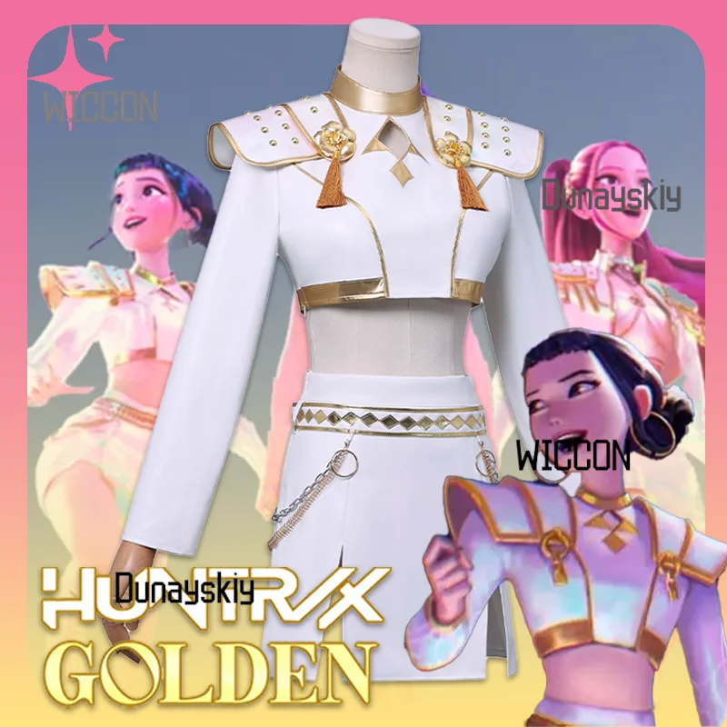 Kpop Demon Hunter Cosplay Costume Huntrix Zoey White Suit Korean Wave Superstar Idol Performance Sets Halloween Golden
Kpop Demon Hunter Cosplay Costume Huntrix Zoey White Suit Korean Wave Superstar Idol Performance Sets Halloween Golden