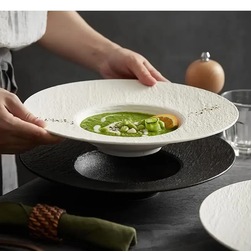 Ceramic Pasta Steak Plate Round Dinner Plates Cooking Dishes Home Kitchen Solid Color Tableware Soup Basins Salad Bowl
Ceramic Pasta Steak Plate Round Dinner Plates Cooking Dishes Home Kitchen Solid Color Tableware Soup Basins Salad Bowl