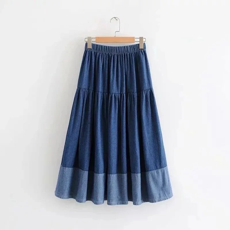 Blue Denim Skirt Womens High Waist Tiered Long Skirts Denim Elastic Casual Dress Elastic Waist A Line Jeans Skirt Girls Clothes
Blue Denim Skirt Womens High Waist Tiered Long Skirts Denim Elastic Casual Dress Elastic Waist A Line Jeans Skirt Girls Clothes