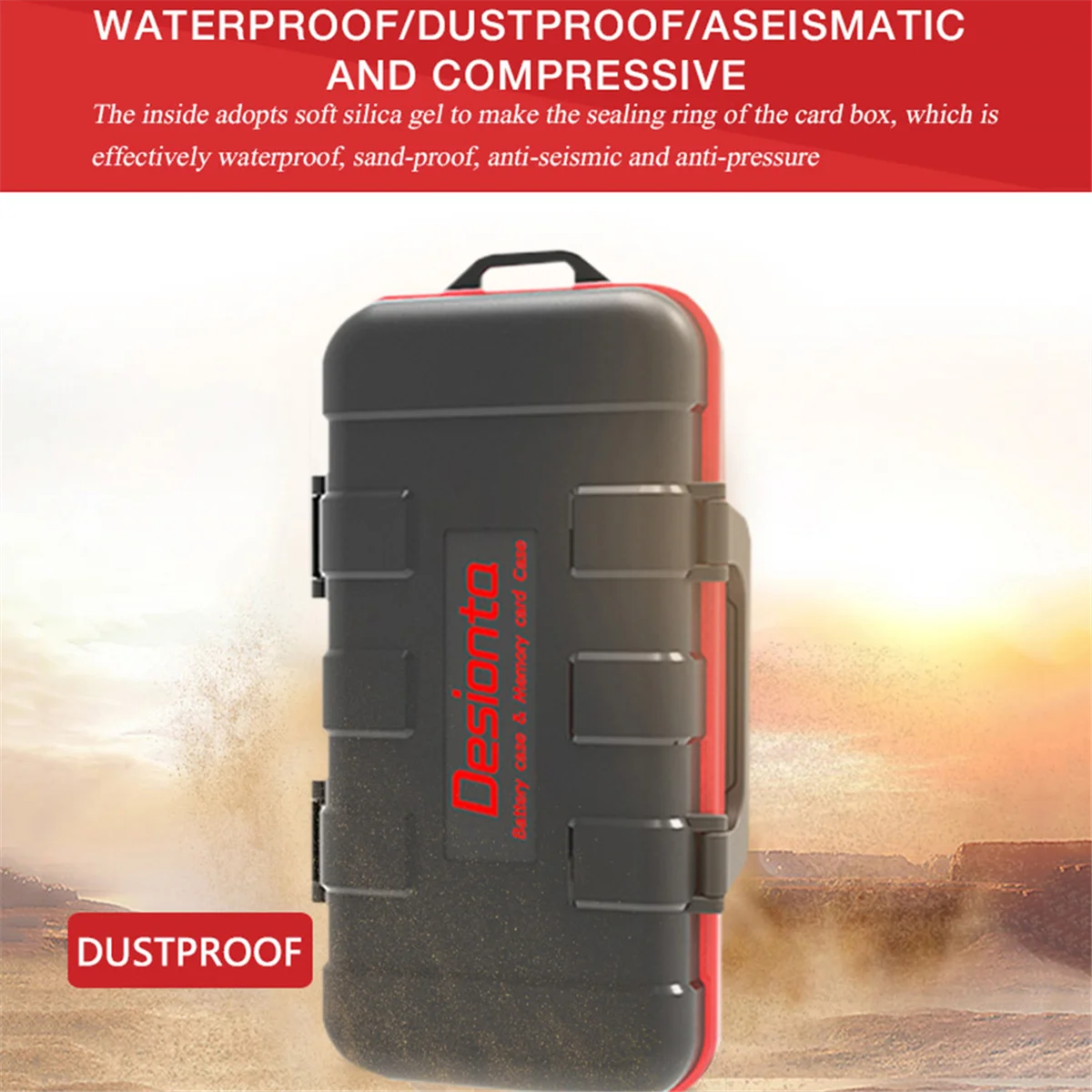 Desiontal Waterproof SD Card Holder Camera Battery Case SD/XQD/CF/TF for Nikon EN-EL15 EN-EL 14A LP-E6 /Sony/Leica Camera
Desiontal Waterproof SD Card Holder Camera Battery Case SD/XQD/CF/TF for Nikon EN-EL15 EN-EL 14A LP-E6 /Sony/Leica Camera