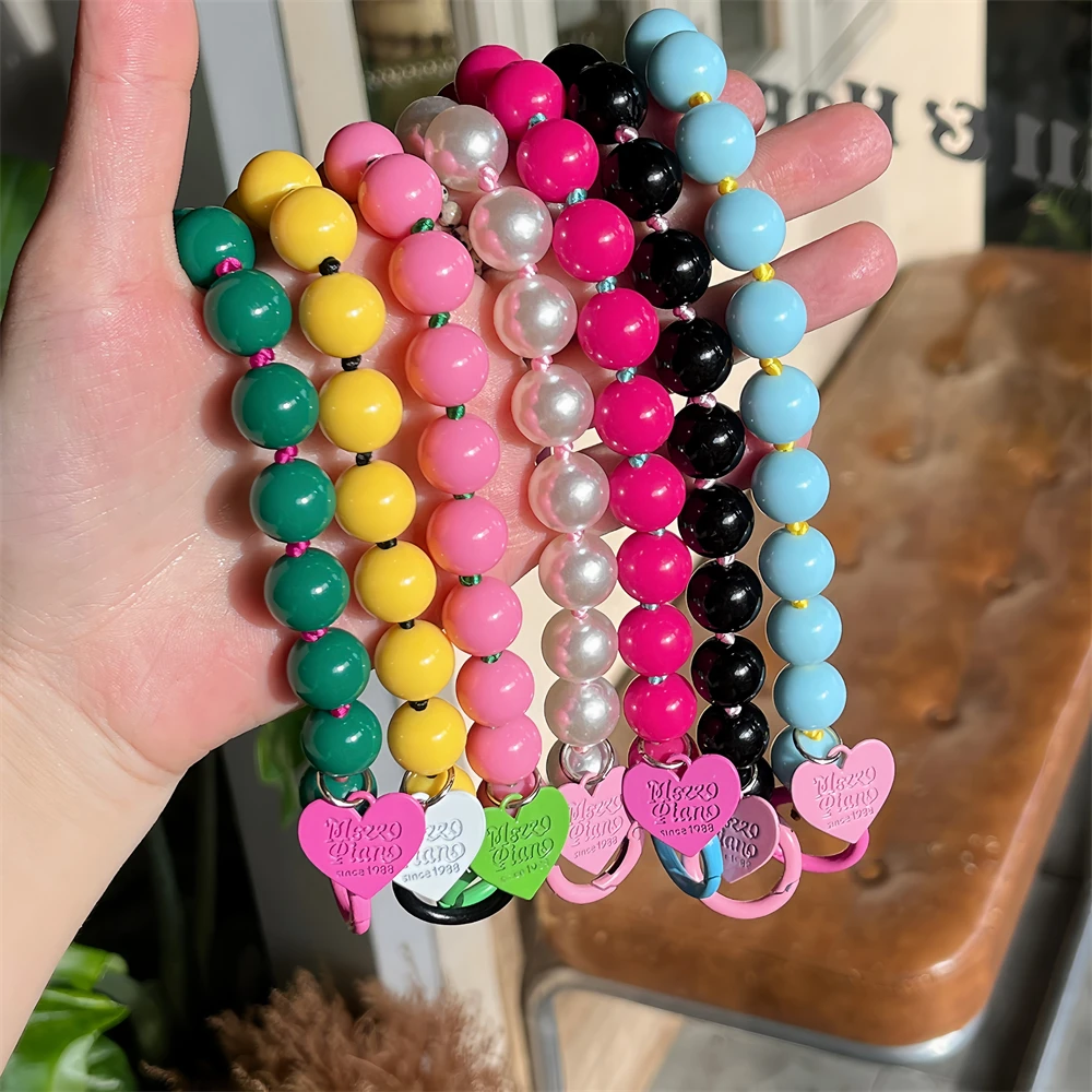 Korean Colorful Love Heart Bead Phone Chain Pendant Charm Strap Cord For iPhone Samsung Keyring Bag Universal Hanging Rope
Korean Colorful Love Heart Bead Phone Chain Pendant Charm Strap Cord For iPhone Samsung Keyring Bag Universal Hanging Rope