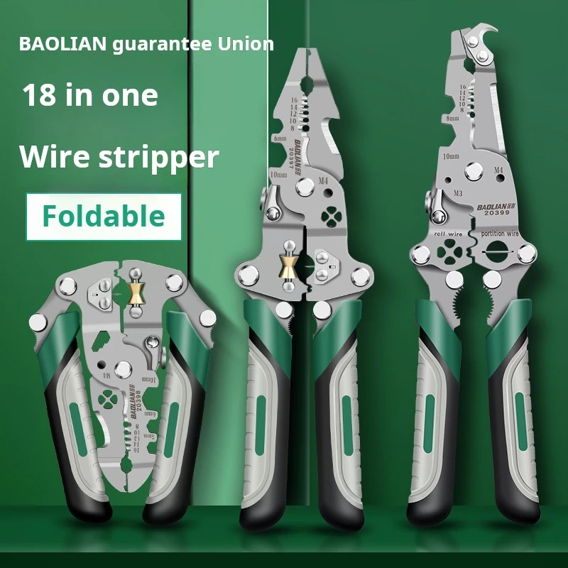 fold Multifunctional Electrician pliers Wire cutters Wire strippers Crimping pliers omnipotent Electrician Tools
fold Multifunctional Electrician pliers Wire cutters Wire strippers Crimping pliers omnipotent Electrician Tools