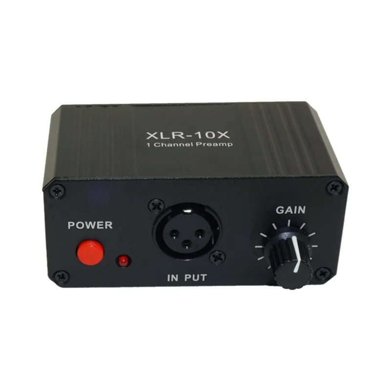 Отличный-XLR-10X 1-канальный интерфейс XLR Сбалансированный аудиоусилитель NE5532 Динамический микрофонный предусилитель
Отличный-XLR-10X 1-канальный интерфейс XLR Сбалансированный аудиоусилитель NE5532 Динамический микрофонный предусилитель