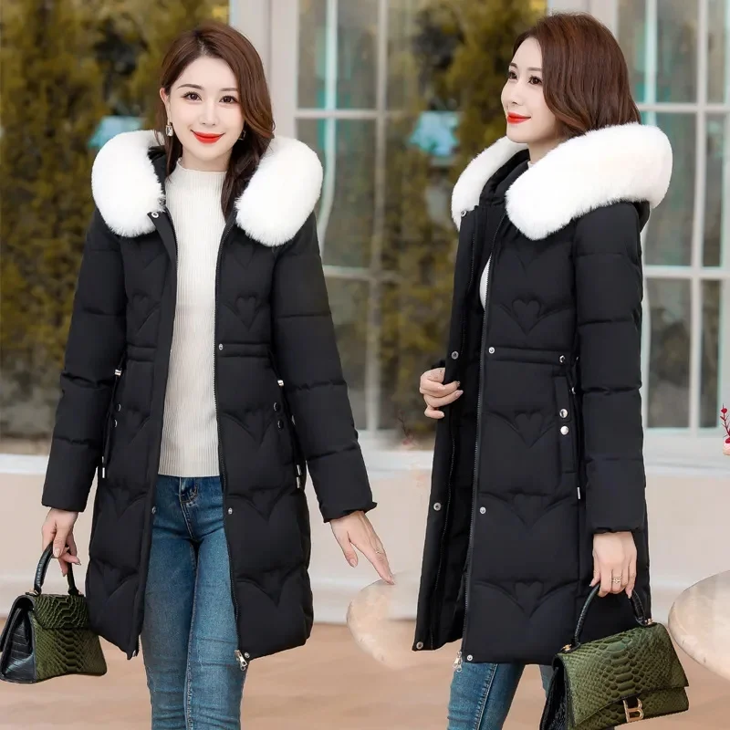 New Winter Jacket Parkas Women Down Cotton Jacket Fur Collar Hooded Parka Warm Female Cotton Padded Jacket Casual Outwear
New Winter Jacket Parkas Women Down Cotton Jacket Fur Collar Hooded Parka Warm Female Cotton Padded Jacket Casual Outwear