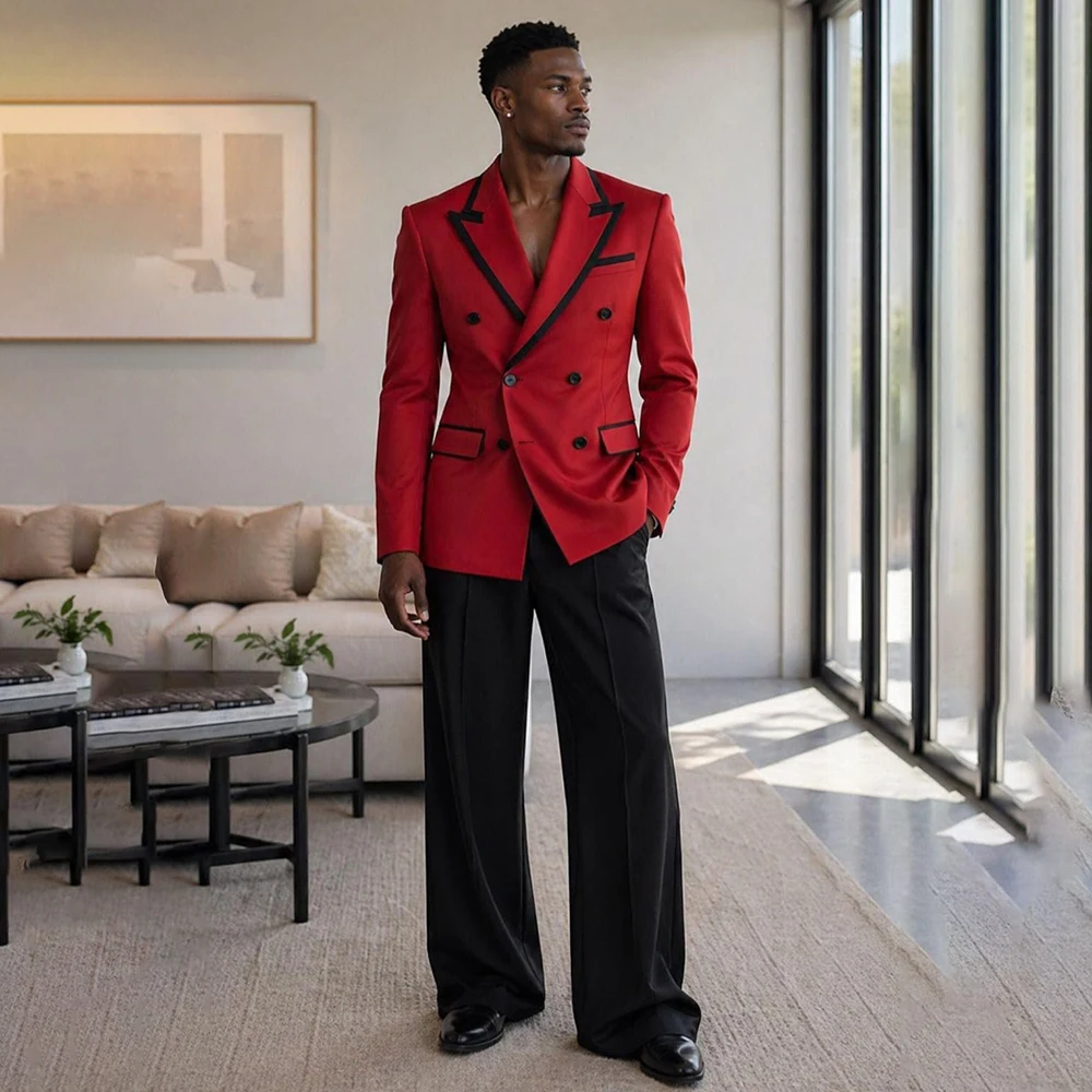 Bespoke Men's Suits Tailor Made Slim Fit Blazer 2 Piece Jacket Pants Sets High Quality Wedding Double Breasted Outfits Terno
Bespoke Men's Suits Tailor Made Slim Fit Blazer 2 Piece Jacket Pants Sets High Quality Wedding Double Breasted Outfits Terno