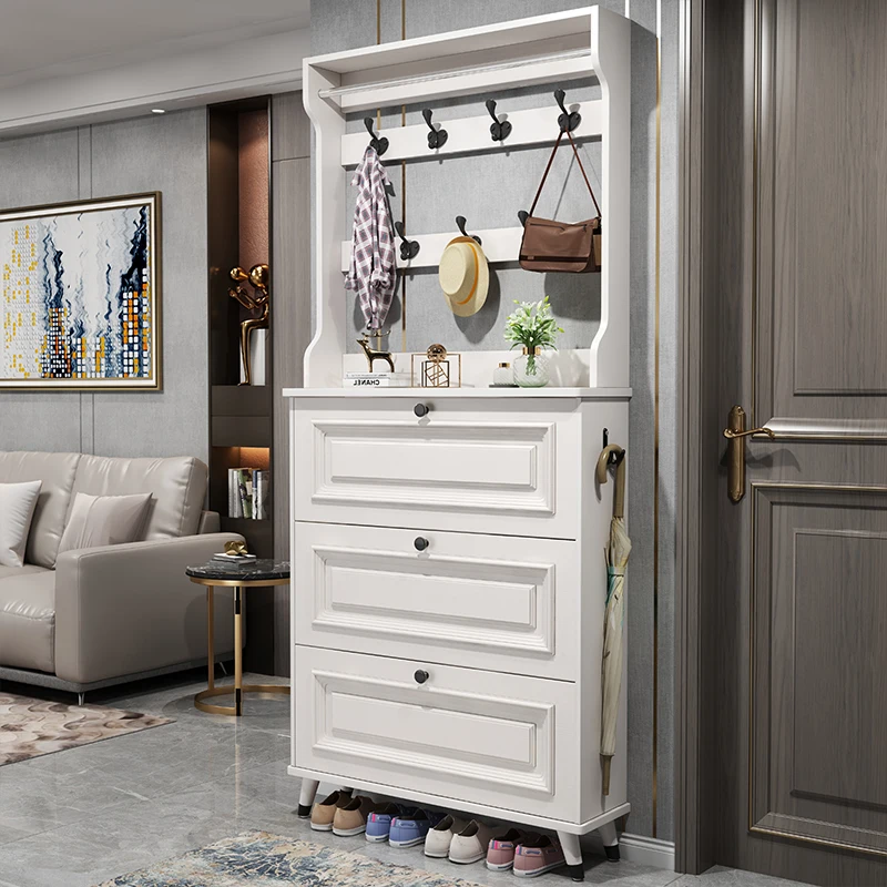 American ultra-thin shoe cabinet, household doorstep flip bucket, entrance cabinet, integrated solid wood leg shoe rack
American ultra-thin shoe cabinet, household doorstep flip bucket, entrance cabinet, integrated solid wood leg shoe rack