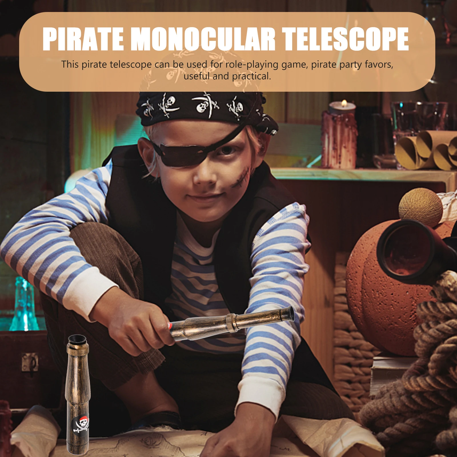 6pcs Pirate Telescope Toys Collapsible Monocular for Kids Birthday Party Supplies Portable Mini Telescopes Plastic Retro Design
6pcs Pirate Telescope Toys Collapsible Monocular for Kids Birthday Party Supplies Portable Mini Telescopes Plastic Retro Design