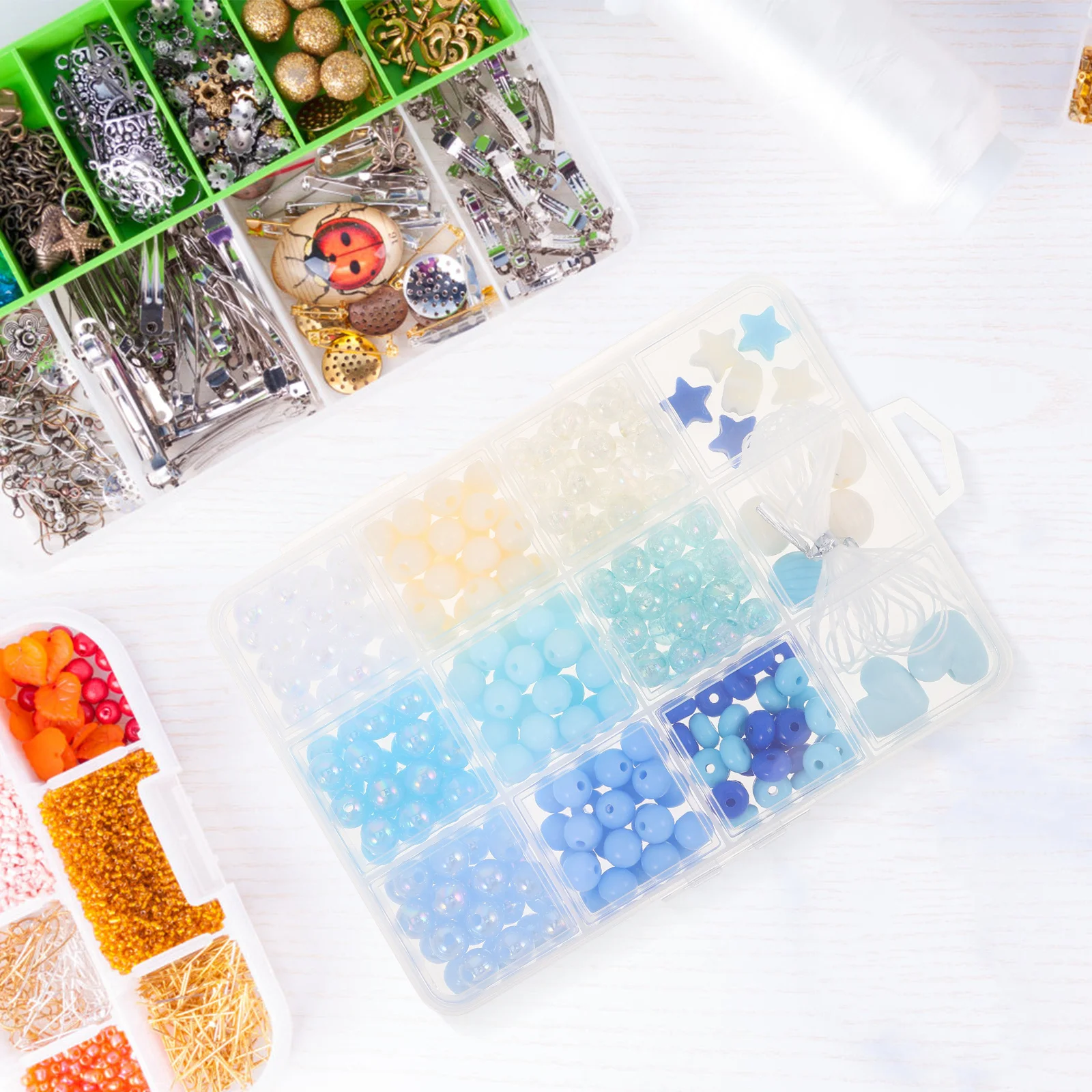 1 Box Jewelry Beads DIY Assorted Colors Bracelet Making Kit Phone Charms Craft Supplies Spacer Round Beads Jewellery Kit
1 Box Jewelry Beads DIY Assorted Colors Bracelet Making Kit Phone Charms Craft Supplies Spacer Round Beads Jewellery Kit