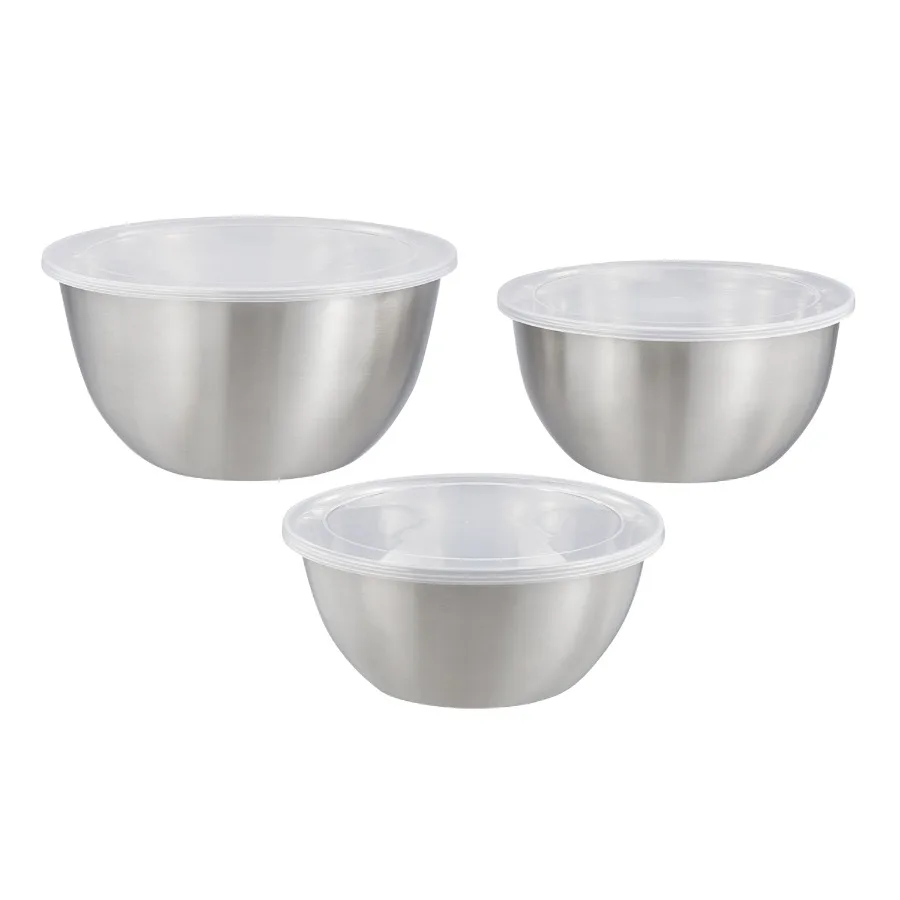 6-Piece Brushed Stainless Steel Mixing and Storage Bowl Set with Lids
6-Piece Brushed Stainless Steel Mixing and Storage Bowl Set with Lids