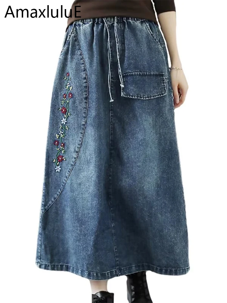 Amax luluE Design 2024 Spring Chinese Style Denim Skirts Womens Leisure Loose Embroidery Clothes Ladies Classic Harajuku Dresses
Amax luluE Design 2024 Spring Chinese Style Denim Skirts Womens Leisure Loose Embroidery Clothes Ladies Classic Harajuku Dresses