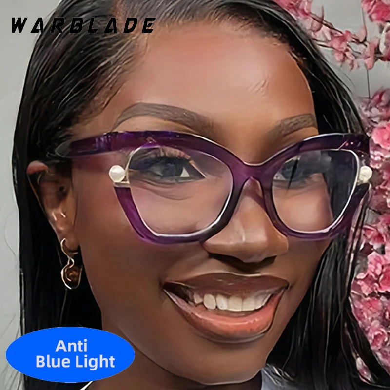 Fashion Brand Personality Design Cat Eye Pearl Decoration Women Anti-Blue Light Glasses Large Frame Men Computer Optical Eyewear
Fashion Brand Personality Design Cat Eye Pearl Decoration Women Anti-Blue Light Glasses Large Frame Men Computer Optical Eyewear