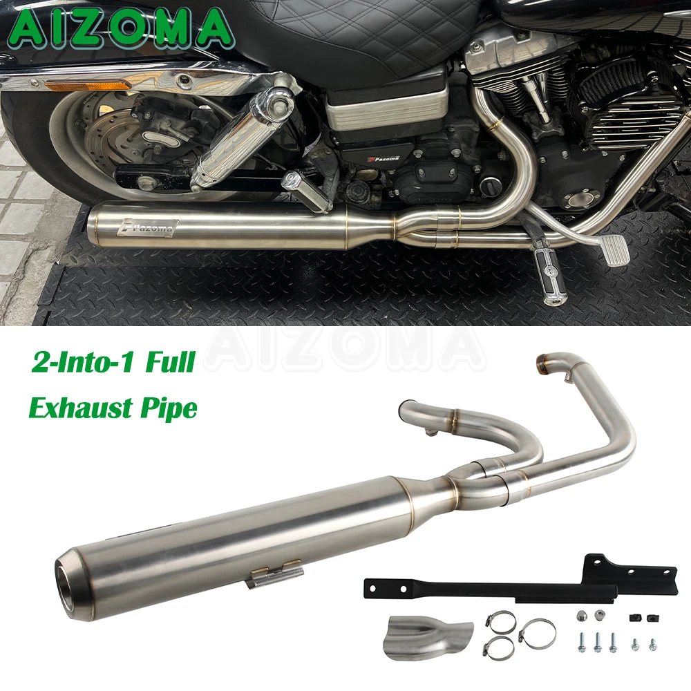2-Into-1 Full Complete Exhaust System Muffler Pipes Kit For Harley Dyna Street Fat Bob Super Wide Glide Low Rider FXDL 2006-2017
2-Into-1 Full Complete Exhaust System Muffler Pipes Kit For Harley Dyna Street Fat Bob Super Wide Glide Low Rider FXDL 2006-2017