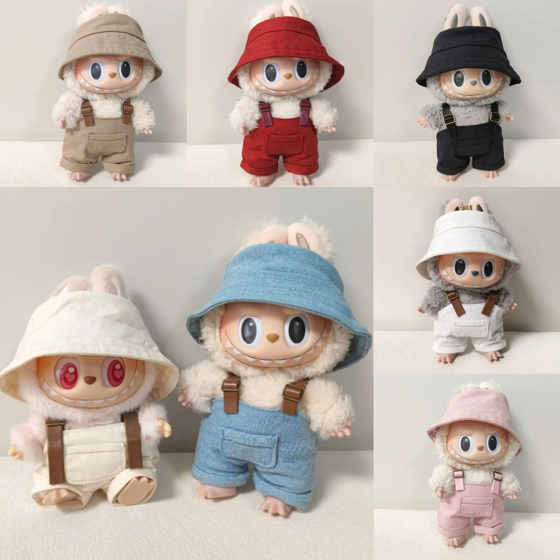 15cm/17cm Labubu I II Doll Clothing Accessories Fisherman's Hat Strap Pants Sitting Party Plush Doll Clothing Accessories
15cm/17cm Labubu I II Doll Clothing Accessories Fisherman's Hat Strap Pants Sitting Party Plush Doll Clothing Accessories