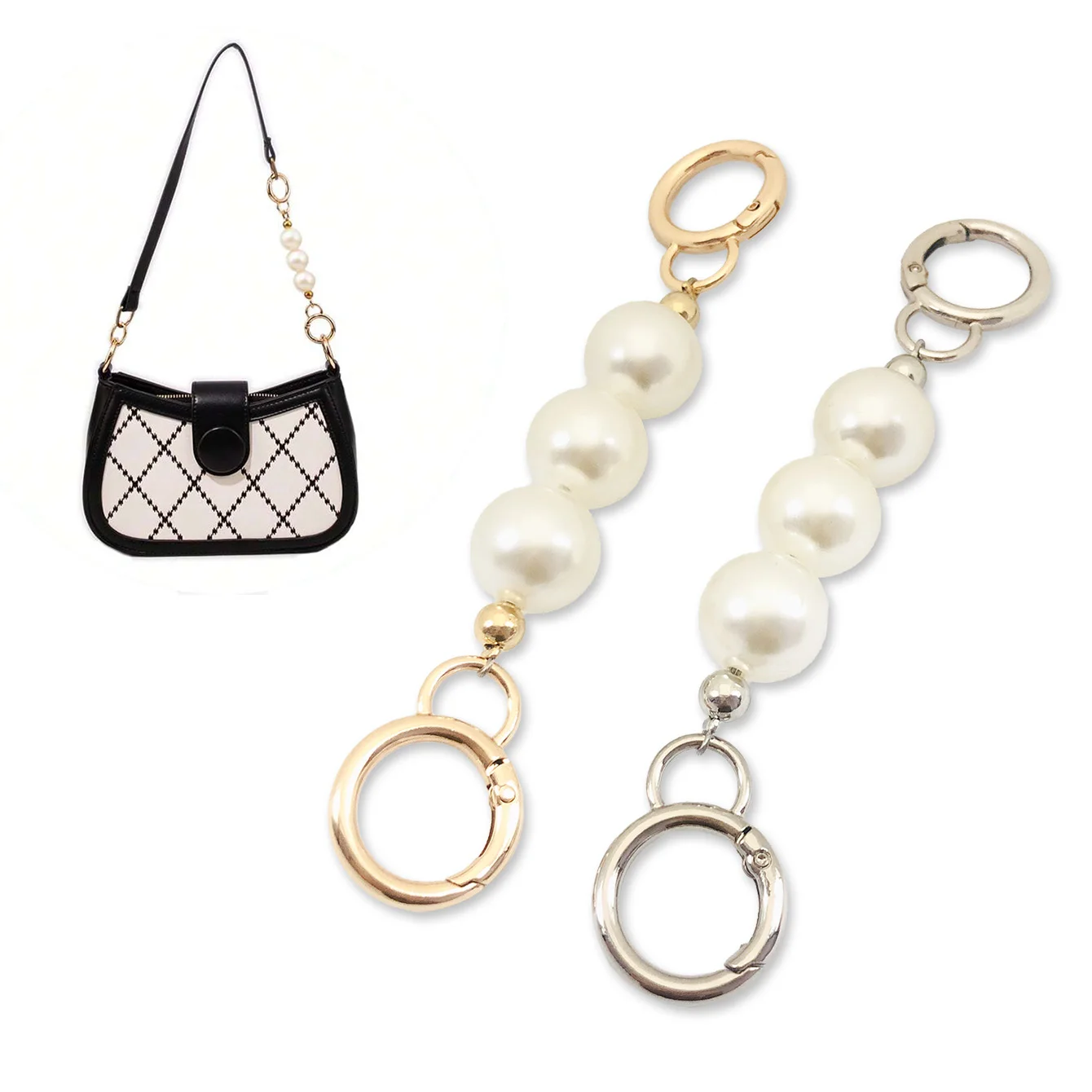 DIY Pearl Bag Chains Crossbody Purse Extension Heart-Shaped Strap Handbag Hanging Buckle DIY Charm Shoulder Bag Accessories
DIY Pearl Bag Chains Crossbody Purse Extension Heart-Shaped Strap Handbag Hanging Buckle DIY Charm Shoulder Bag Accessories