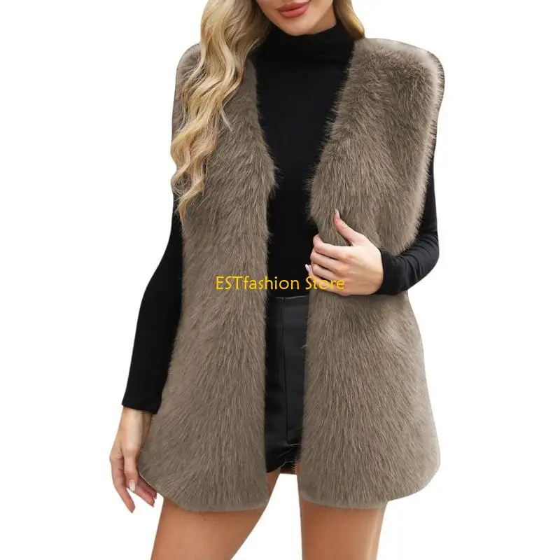 Y5GC Women's Quilted Sleeveless Jackets Faux Furs Vest Lightweight Winter Tops for Home Office Party Wear
Y5GC Women's Quilted Sleeveless Jackets Faux Furs Vest Lightweight Winter Tops for Home Office Party Wear