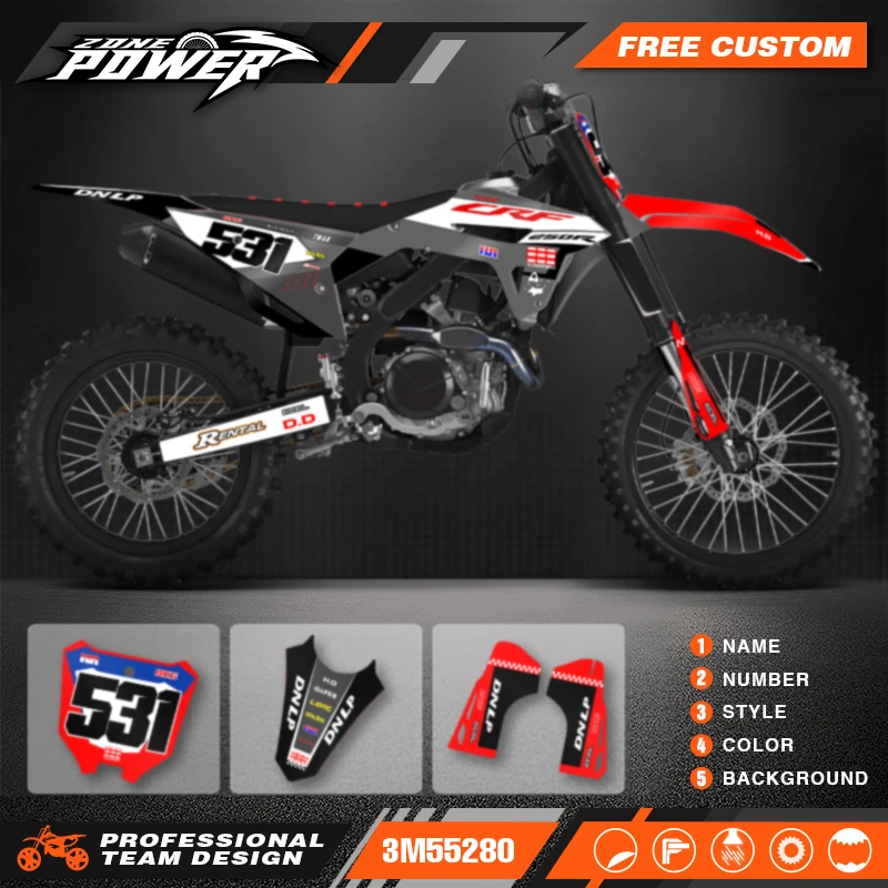 Powerzone Motorcycle Graphic Decal Stickers Kits For Honda CRF450R 2021-2023 CRF250 CRF250R 2022-2024 Number Name Customize 25
Powerzone Motorcycle Graphic Decal Stickers Kits For Honda CRF450R 2021-2023 CRF250 CRF250R 2022-2024 Number Name Customize 25