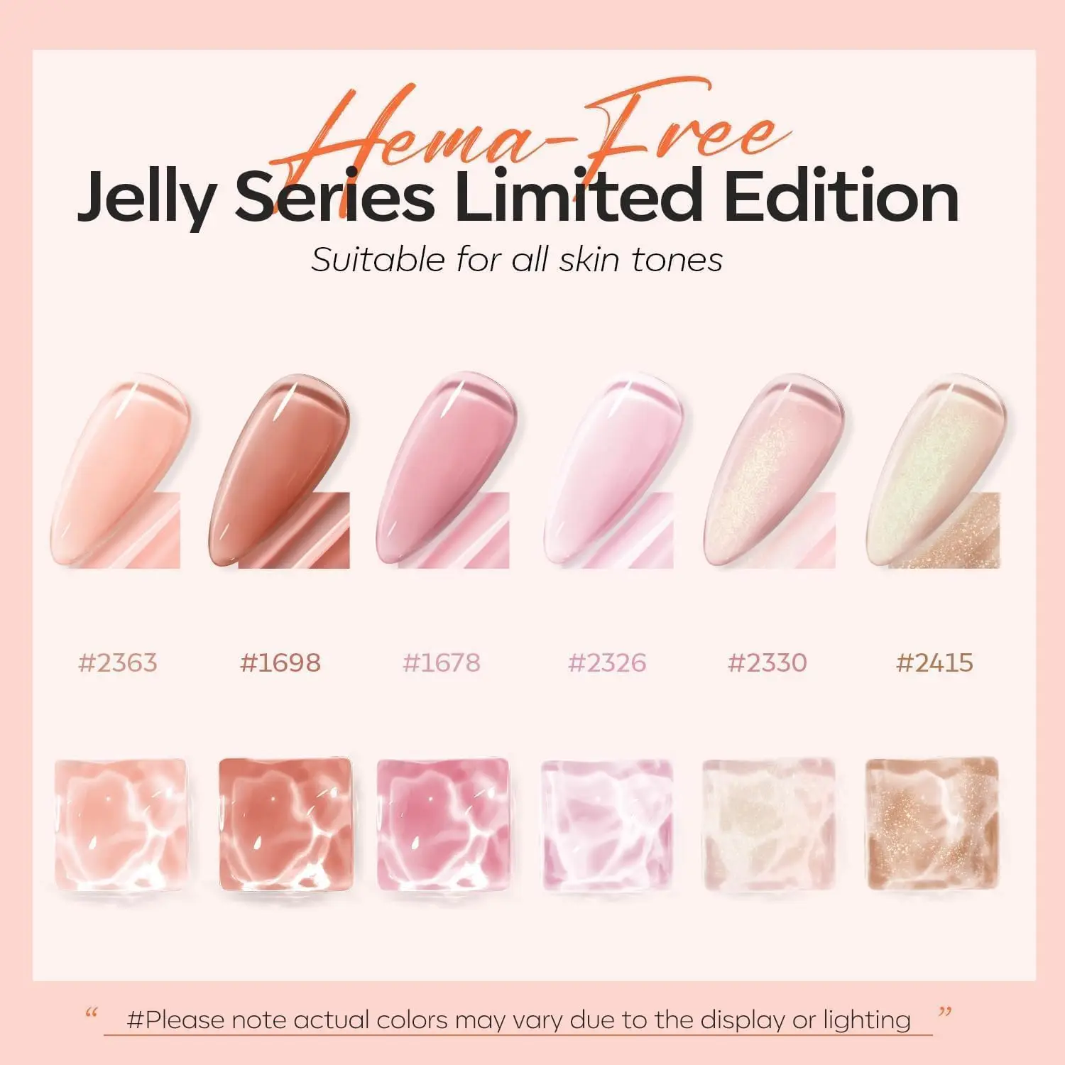 modelones Jelly Gel Nail Polish ,Transparent Jelly Milky Pink Sheer Pink Neutral Nude Gel Polish Nail Soak off Nail Polish
modelones Jelly Gel Nail Polish ,Transparent Jelly Milky Pink Sheer Pink Neutral Nude Gel Polish Nail Soak off Nail Polish