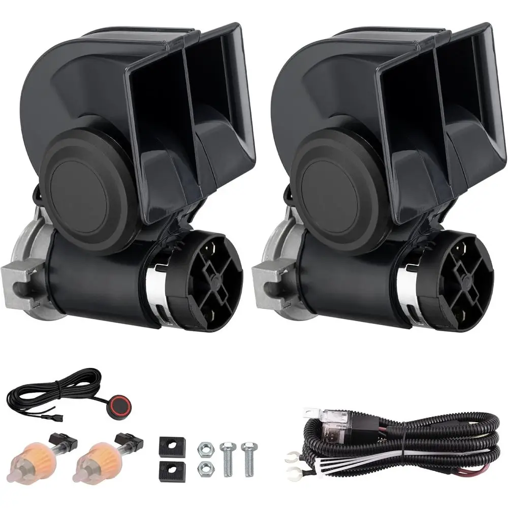 2pcs Train Horns for Truck Car, Super High Pitched Air Horn for Car 12V
2pcs Train Horns for Truck Car, Super High Pitched Air Horn for Car 12V