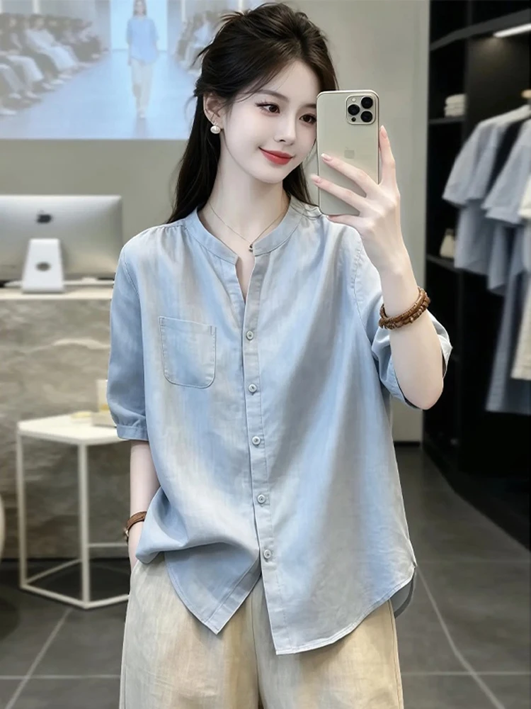 Slimming Loose Women's Shirt Breathable Casual Style Summer New Fashion Top Sweet Personality Casual Fashionable Loose Shirt
Slimming Loose Women's Shirt Breathable Casual Style Summer New Fashion Top Sweet Personality Casual Fashionable Loose Shirt