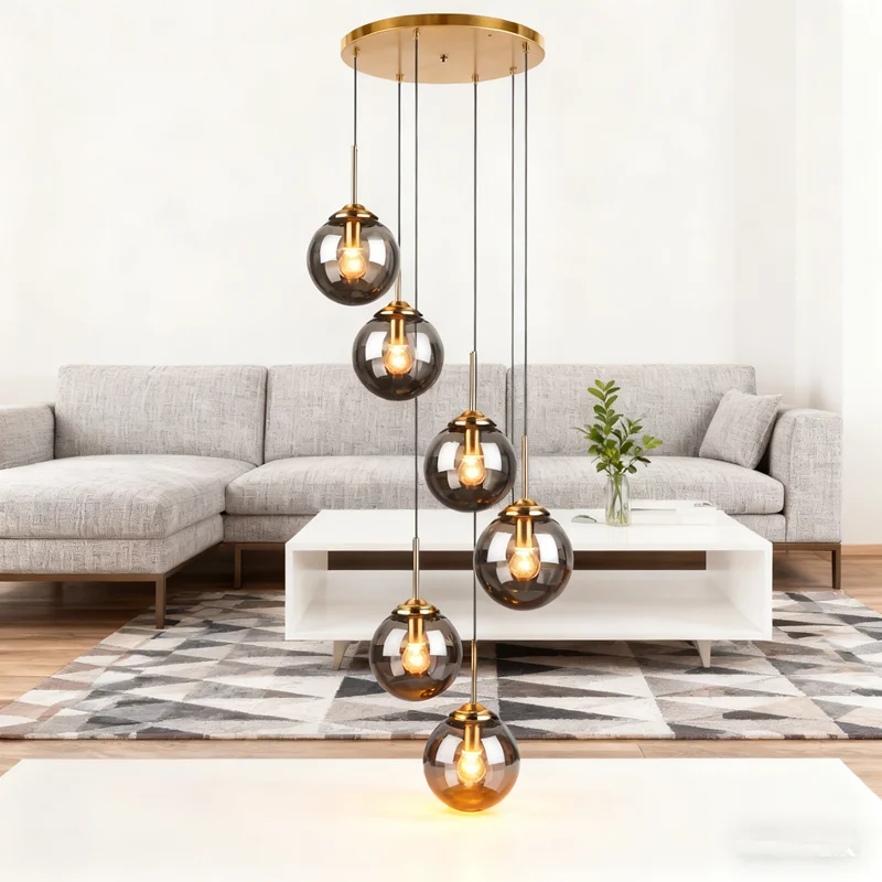 Italian Designer LED Glass Ball Chandelier Ceiling Light for Dining Room Living Room Bedroom - Home Decorative Lighting
Italian Designer LED Glass Ball Chandelier Ceiling Light for Dining Room Living Room Bedroom - Home Decorative Lighting