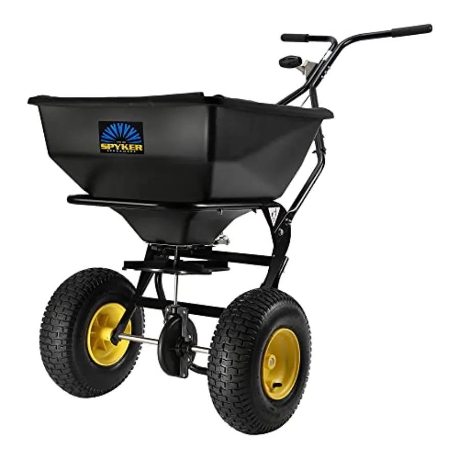 Walk-behind broadcast spreader for lawn care polyethylene hopper orange color 80-lb capacity with ergonomic handle and precisio
Walk-behind broadcast spreader for lawn care polyethylene hopper orange color 80-lb capacity with ergonomic handle and precisio