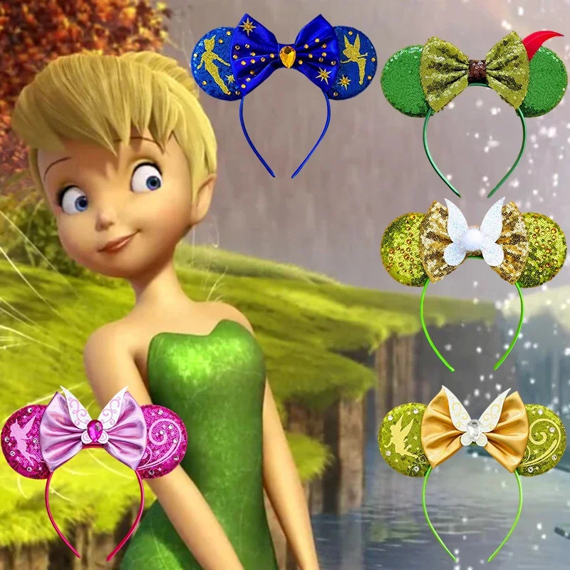 Disney Anime Series Tinker Bell Ears Headbands Women Cute Fairy Miss Bell Hairbands Girls Sequins Bow Hair Accessories Kids Gift
Disney Anime Series Tinker Bell Ears Headbands Women Cute Fairy Miss Bell Hairbands Girls Sequins Bow Hair Accessories Kids Gift
