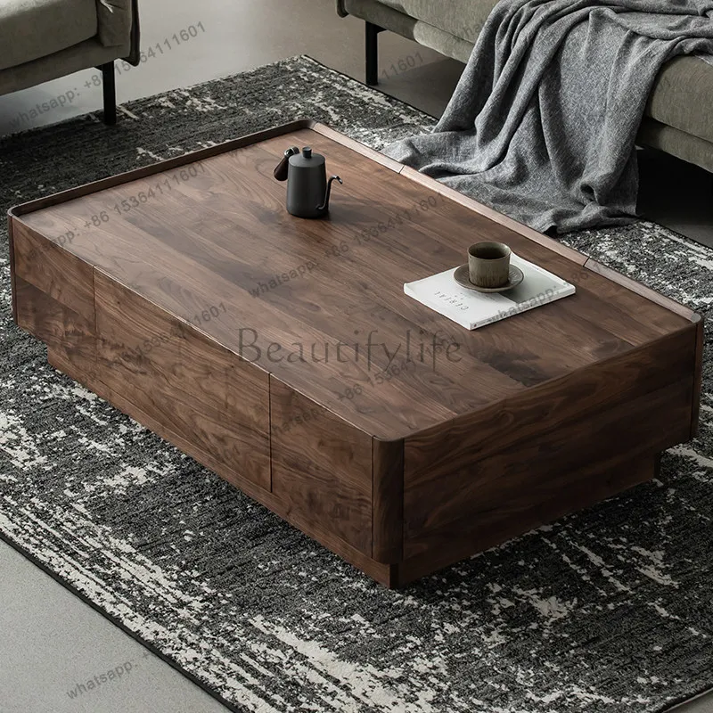 North American black walnut coffee table all solid wood long modern simple small apartment
North American black walnut coffee table all solid wood long modern simple small apartment