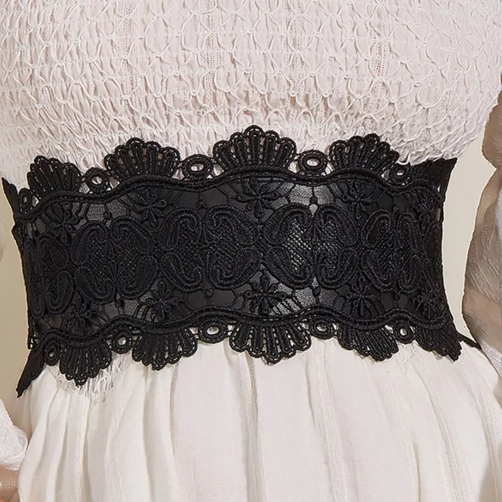 Luxury PU Leather Lace Cummerbunds Dress Girdle High Waist Female Waistband Elastic Wide Waist Belt Dress
Luxury PU Leather Lace Cummerbunds Dress Girdle High Waist Female Waistband Elastic Wide Waist Belt Dress