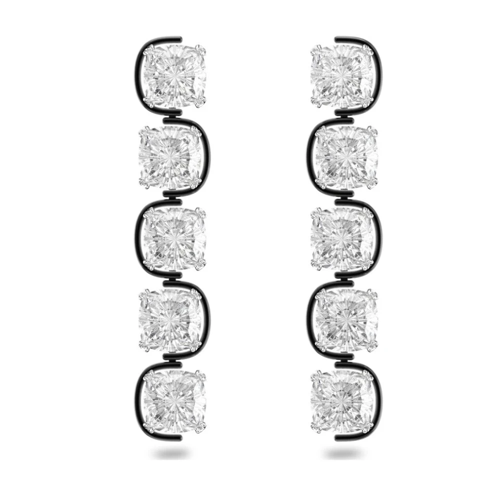 Черные серьги-подвески с кристаллами в форме подушечки - Современные роскошные украшения
Черные серьги-подвески с кристаллами в форме подушечки - Современные роскошные украшения