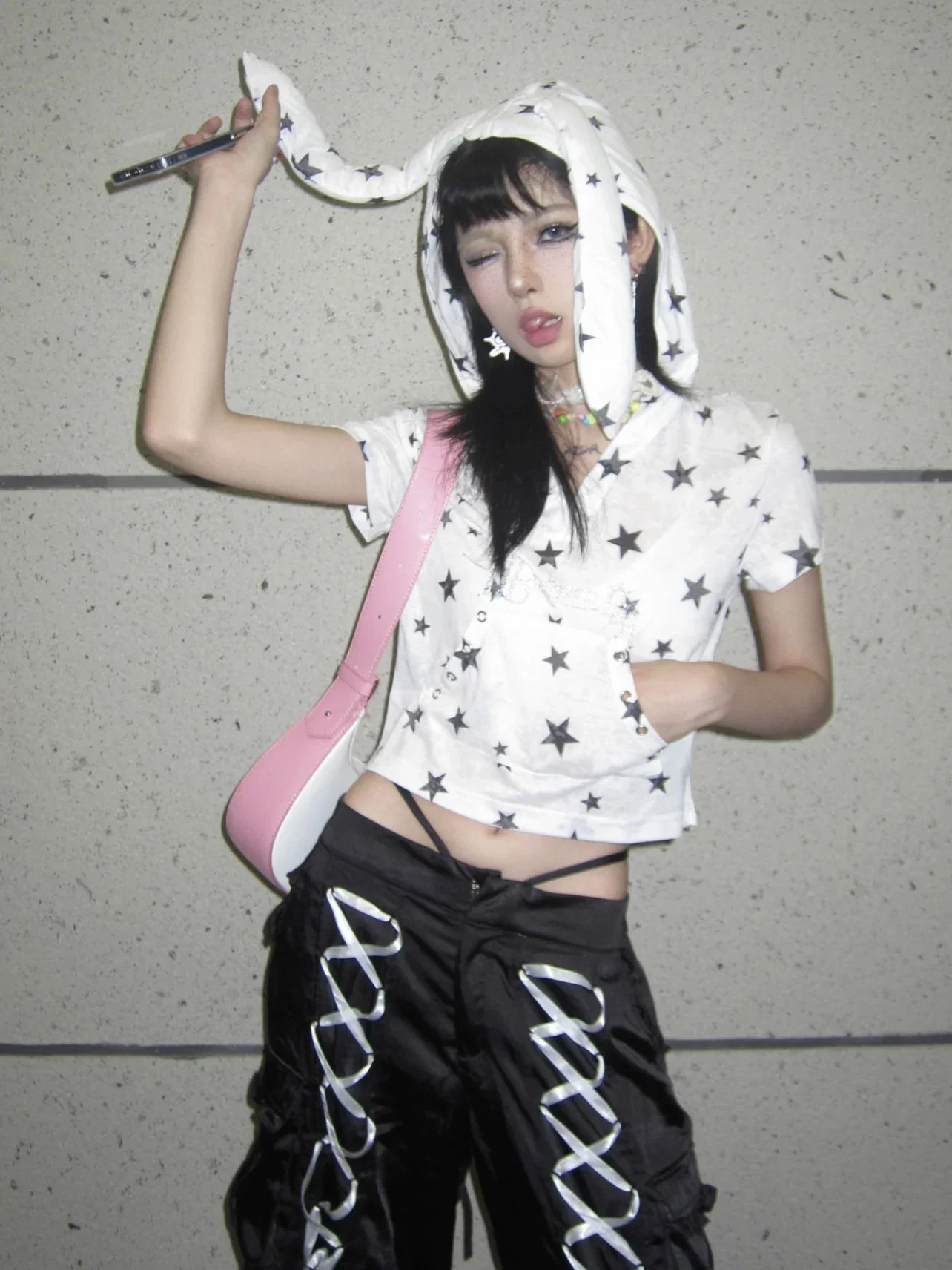 QWEEK Kawaii Rabbit Ears Hooded T Shirts Women Japanese Harajuku Style Star Graphic Crop Tops White Y2k Cute Tees Summer Shirts
QWEEK Kawaii Rabbit Ears Hooded T Shirts Women Japanese Harajuku Style Star Graphic Crop Tops White Y2k Cute Tees Summer Shirts