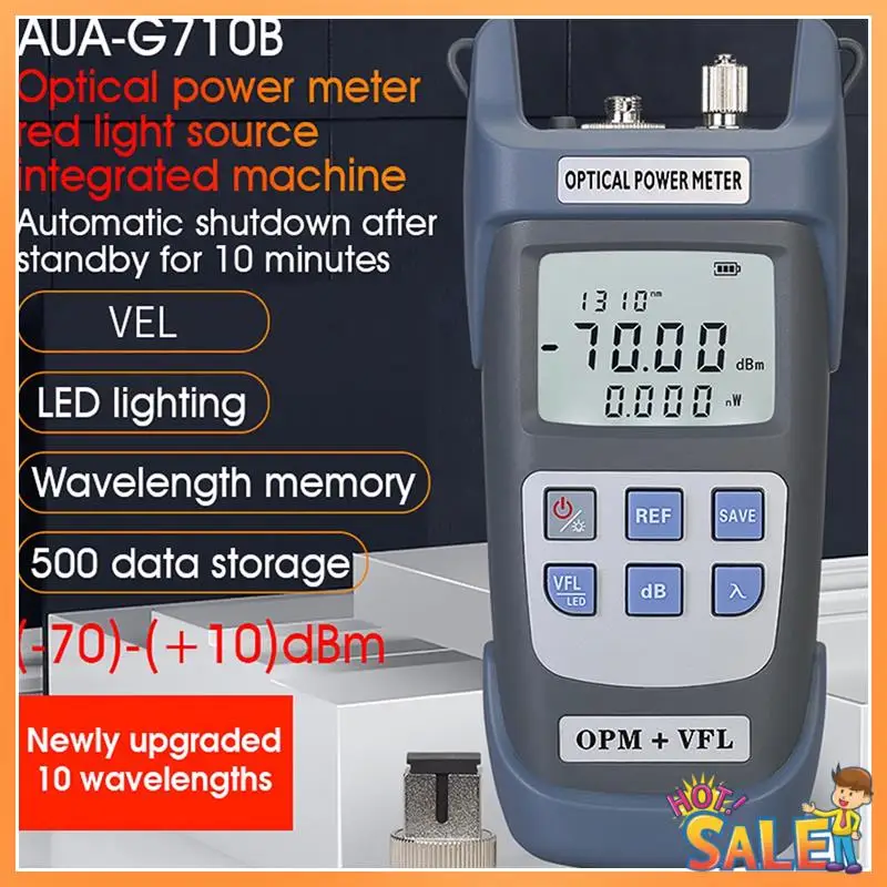 AB68 COMPTYCO AUA-G710B Optical Power Meter(OPM -70 -+10Dbm) With Visual Fault Locator Optical Fiber Tester
AB68 COMPTYCO AUA-G710B Optical Power Meter(OPM -70 -+10Dbm) With Visual Fault Locator Optical Fiber Tester