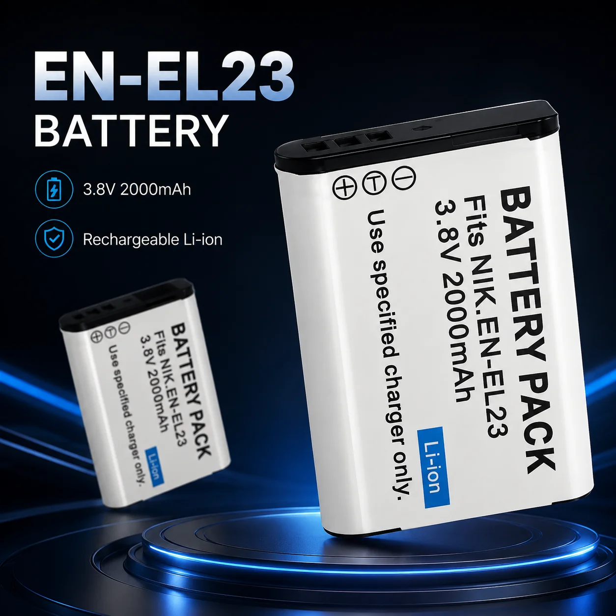 EN-EL23 2000mAh Rechargeable Camera Battery Compatible For Nikon COOLPIX B700 P900 P900s P610 P610s P600 S810c
EN-EL23 2000mAh Rechargeable Camera Battery Compatible For Nikon COOLPIX B700 P900 P900s P610 P610s P600 S810c