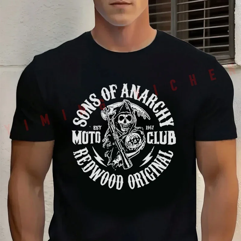 Euro Size Sons Of Anarchie Soa Redwood Original Moto Club Men's Cotton Moto T-Shirt Fashionable Casual Summer Tee
Euro Size Sons Of Anarchie Soa Redwood Original Moto Club Men's Cotton Moto T-Shirt Fashionable Casual Summer Tee