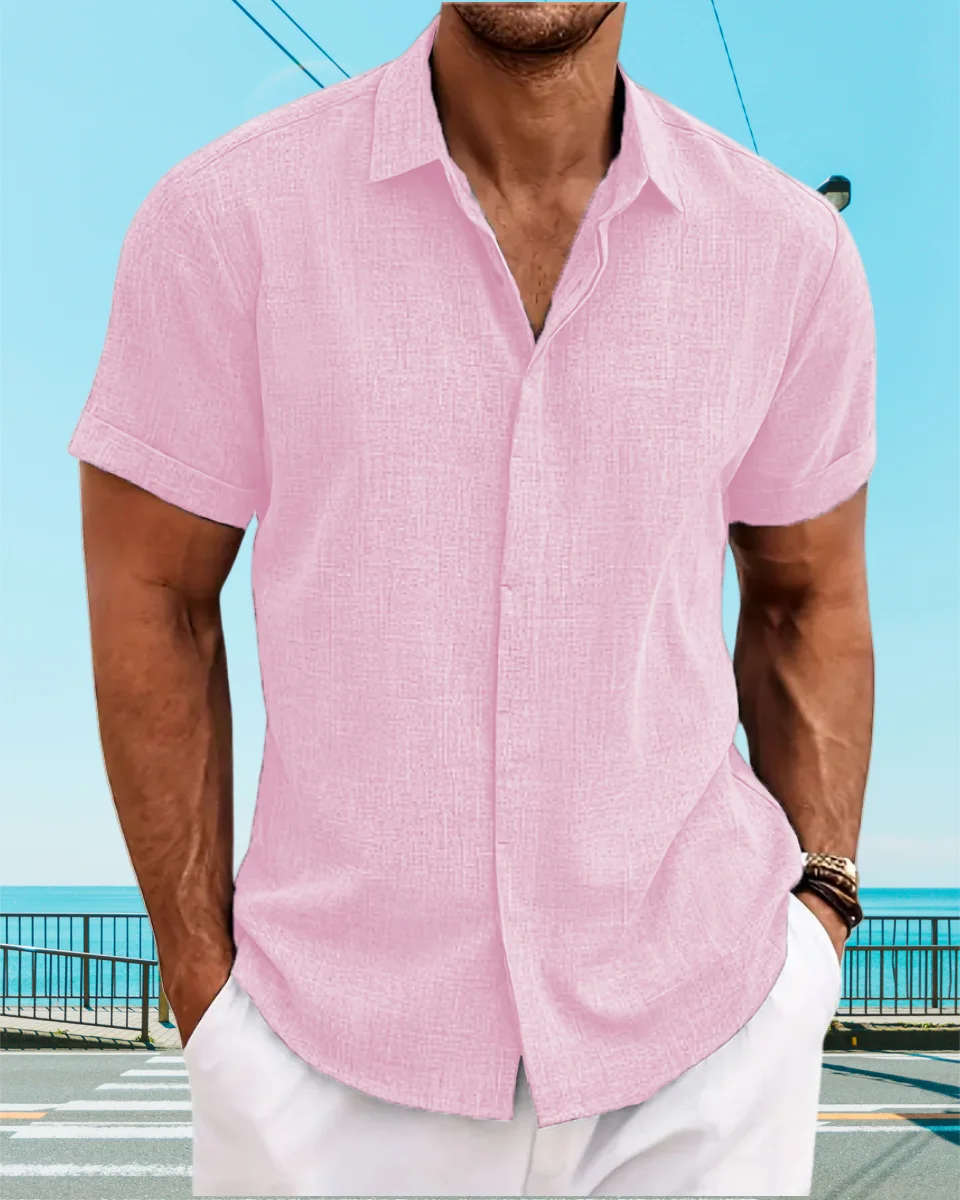 2025 New Men's lightweight summer Hawaiian Casual wear solid-color lapel cardigan Comfortable beach versatile short-sleeved shir
2025 New Men's lightweight summer Hawaiian Casual wear solid-color lapel cardigan Comfortable beach versatile short-sleeved shir