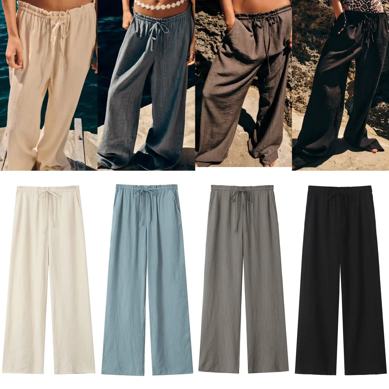 New textured high waist straight casual pants for women fashionable and versatile narrow floor-length wide-leg pants
New textured high waist straight casual pants for women fashionable and versatile narrow floor-length wide-leg pants