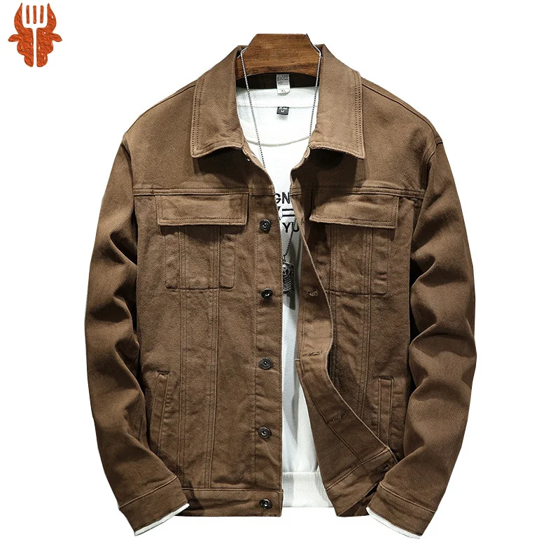 Men's Brown Denim Jacket 2022 spring and autumn new style Fashion High Quality Stretch Slim Jacket Denim Men's brand clothing
Men's Brown Denim Jacket 2022 spring and autumn new style Fashion High Quality Stretch Slim Jacket Denim Men's brand clothing