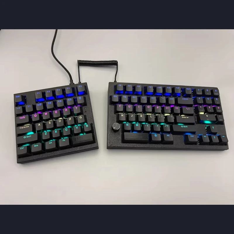 92key Wired Split Mechanical Keyboard with Number Pad Hot Pluggable RGB TYPE-C Customized Keyboard Ergonomics Support VIAL
92key Wired Split Mechanical Keyboard with Number Pad Hot Pluggable RGB TYPE-C Customized Keyboard Ergonomics Support VIAL
