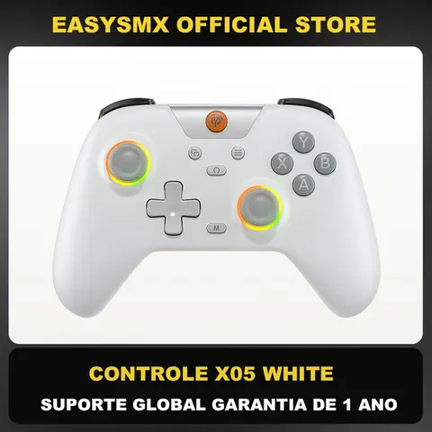 EasySMX X05 Wireless Gamepad Bluetooth Gaming Controller Compatible with PC/Phone/Switch/ Steam Gamer, RGB Light, Hall Effect