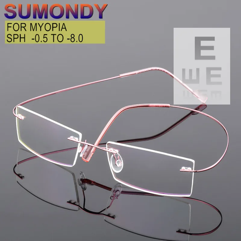 Rimless Glasses Prescription Custom Women Men Rectangular Blue Light Blocking Or Photochromic Lenses Myopia Astigmatism UF172
Rimless Glasses Prescription Custom Women Men Rectangular Blue Light Blocking Or Photochromic Lenses Myopia Astigmatism UF172