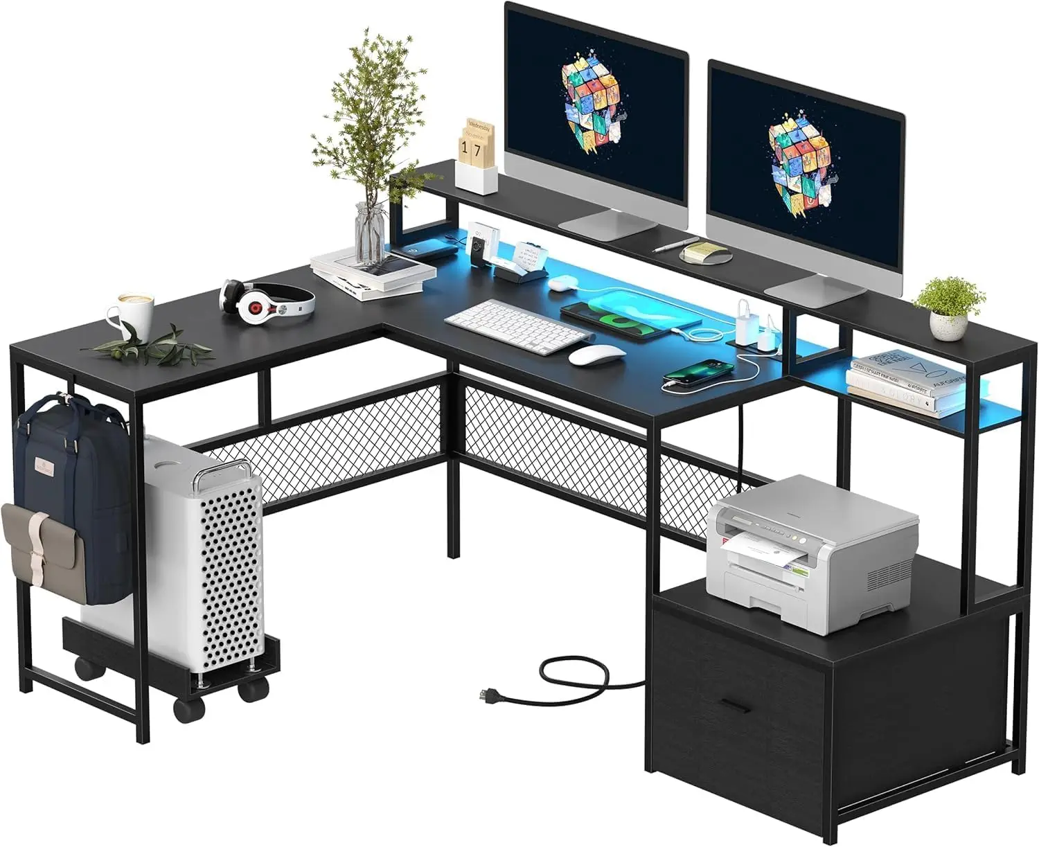 Столы для домашнего офиса с выдвижными ящиками, компьютерный стол 66 дюймов с местом для хранения вещей, офисный стол с подставкой для монитора
Столы для домашнего офиса с выдвижными ящиками, компьютерный стол 66 дюймов с местом для хранения вещей, офисный стол с подставкой для монитора