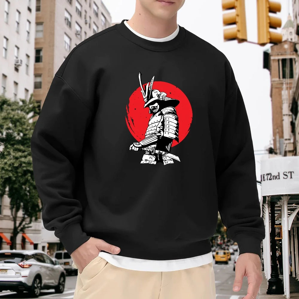 Men's Black Crew Neck Loose Sweatshirt Japanese-Style Warrior Print Top Street Fashion Casual Pullover Versatile for Daily Wear and Sports Comfortable and Breathable
Men's Black Crew Neck Loose Sweatshirt Japanese-Style Warrior Print Top Street Fashion Casual Pullover Versatile for Daily Wear and Sports Comfortable and Breathable