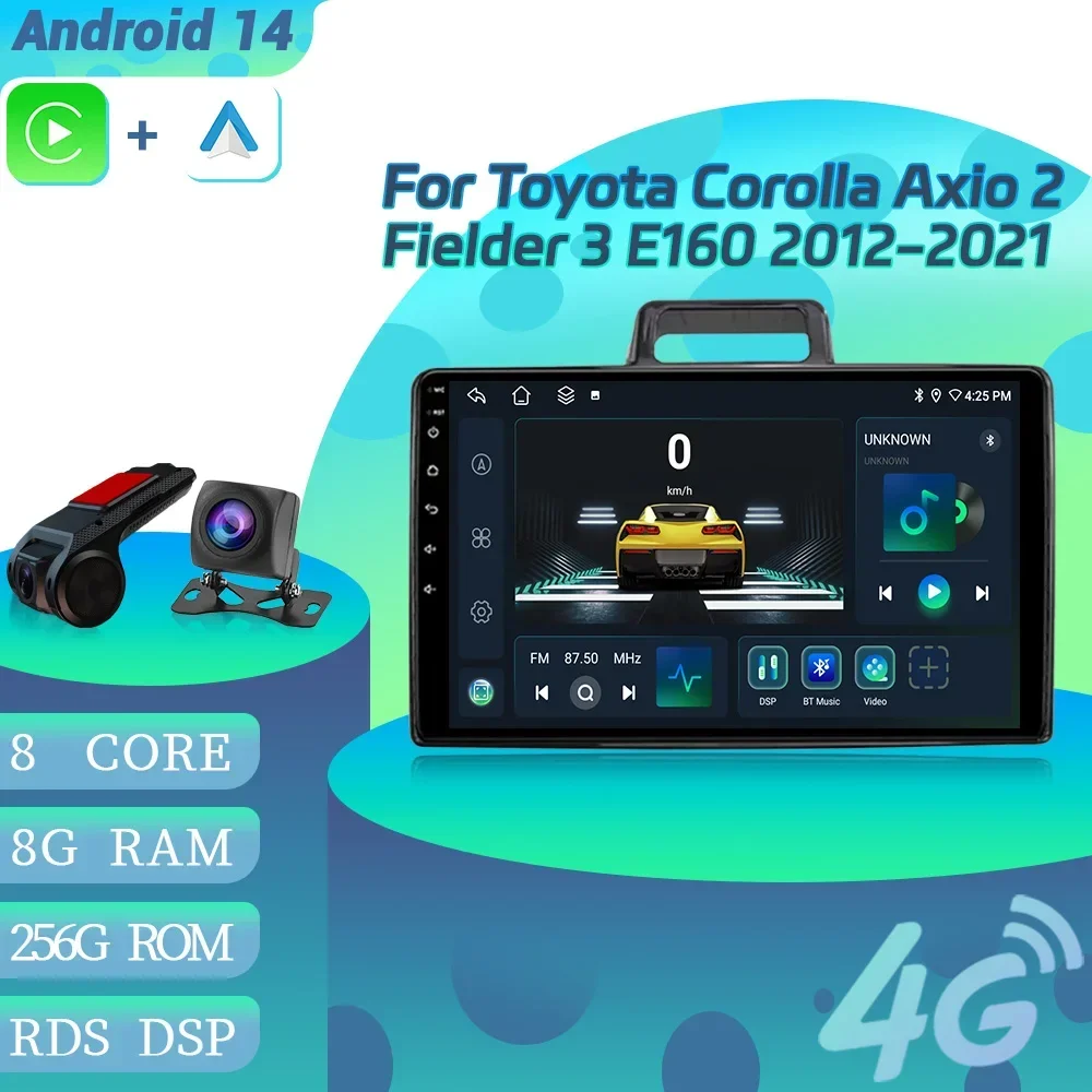 Android 14 для Toyota Corolla Axio 2 Fielder 3 E160 2012-2021 автомобильный радиоприемник навигация 4G мультимедийный беспроводной Carplay экран стерео
Android 14 для Toyota Corolla Axio 2 Fielder 3 E160 2012-2021 автомобильный радиоприемник навигация 4G мультимедийный беспроводной Carplay экран стерео