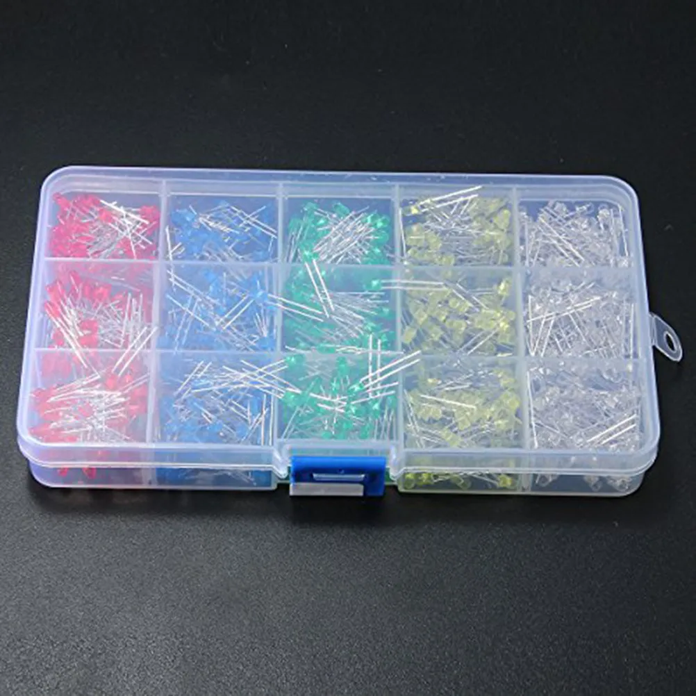 750Pcs 3mm LED Light Emitting Diodes Assorted Colors 2pin Diffused Kit Box for DIY Experiments Car Decorations
750Pcs 3mm LED Light Emitting Diodes Assorted Colors 2pin Diffused Kit Box for DIY Experiments Car Decorations