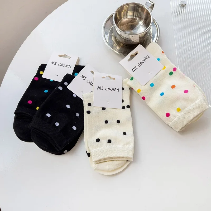 Ladies' Socks Japanese Cute Dots Kawaii Sweet College Style Fashionable Trendy High Quality Cotton Socks For Girl Wholesale
Ladies' Socks Japanese Cute Dots Kawaii Sweet College Style Fashionable Trendy High Quality Cotton Socks For Girl Wholesale