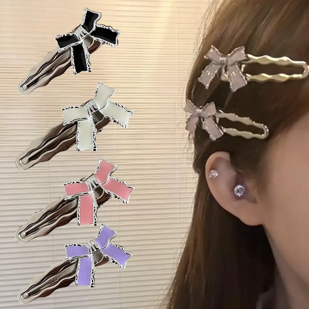 Korean Y2k Women's Hair Clips Silver Metal Bow Side Fringe Headwear Ladies Fix Bangs Girls Hair Barrette Hairpins Accessori K9z3
Korean Y2k Women's Hair Clips Silver Metal Bow Side Fringe Headwear Ladies Fix Bangs Girls Hair Barrette Hairpins Accessori K9z3