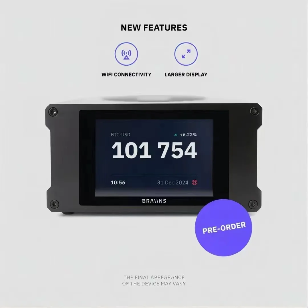 Мини-майнер Bitcoin Miner braiins-BMM100 625GH/S с переглядом 1-3T Silent Miner BTC BCH DGB Mining Machine Bitaxe Hex Bitaxe Sup
Мини-майнер Bitcoin Miner braiins-BMM100 625GH/S с переглядом 1-3T Silent Miner BTC BCH DGB Mining Machine Bitaxe Hex Bitaxe Sup
