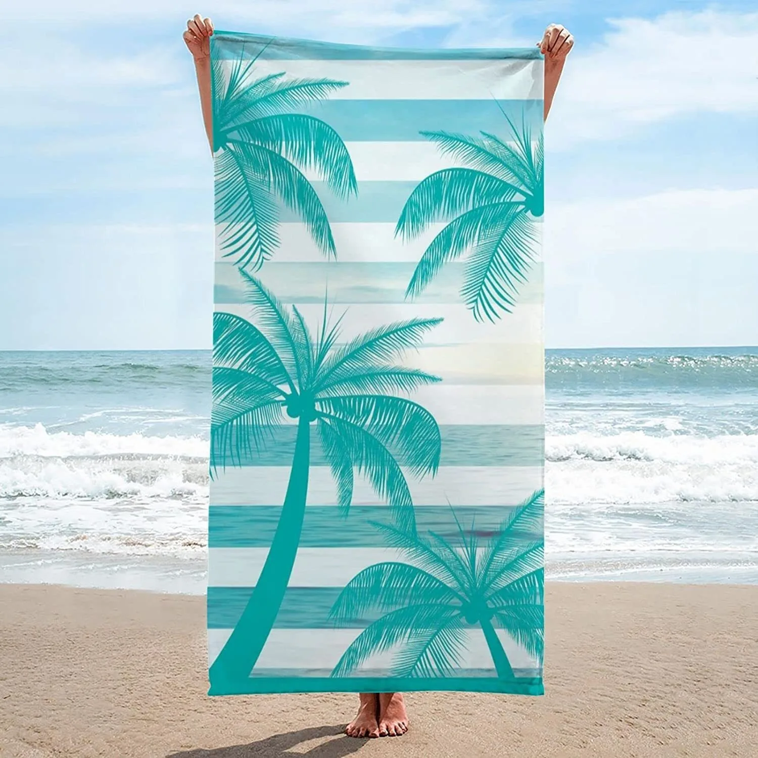 Vibrant Teal Tropical Leaf Beach Towel Soft Absorbent Monstera Print Towel Quick Dry Towel for Beach, Pool, Travel & Outdoor Use
Vibrant Teal Tropical Leaf Beach Towel Soft Absorbent Monstera Print Towel Quick Dry Towel for Beach, Pool, Travel & Outdoor Use