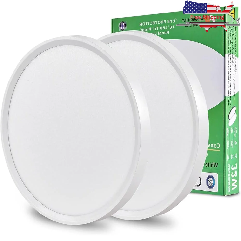 2PK 15.8 Inch LED Flush Mount Ceiling Light 32W 3480LM CCT Selectable 3000K 4000K 6000K Energy Efficient Low Profile
2PK 15.8 Inch LED Flush Mount Ceiling Light 32W 3480LM CCT Selectable 3000K 4000K 6000K Energy Efficient Low Profile