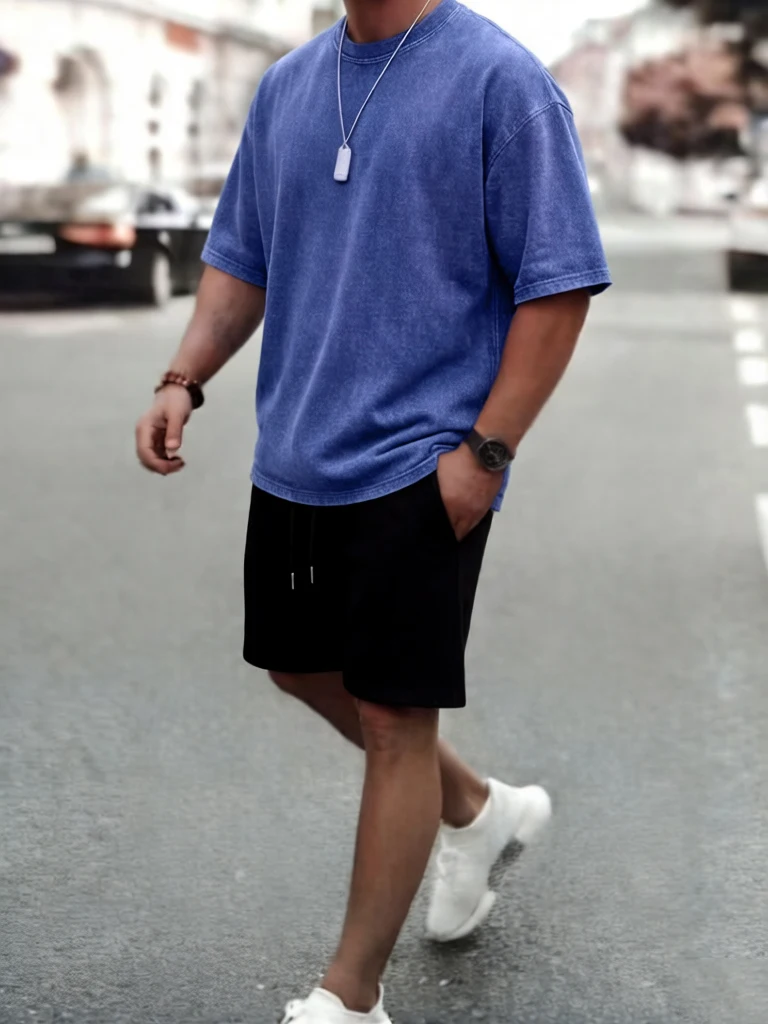 Solid Summer Washed Short Sleeve New In Men Set Cotton Breathable Beach T Shirt Sport Pocket Loose Shorts Basic Running Clothes
Solid Summer Washed Short Sleeve New In Men Set Cotton Breathable Beach T Shirt Sport Pocket Loose Shorts Basic Running Clothes